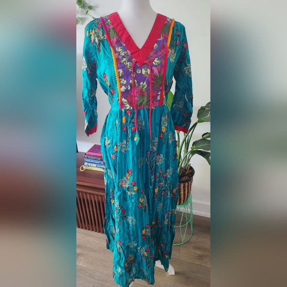 Handmade Long cotton dress.